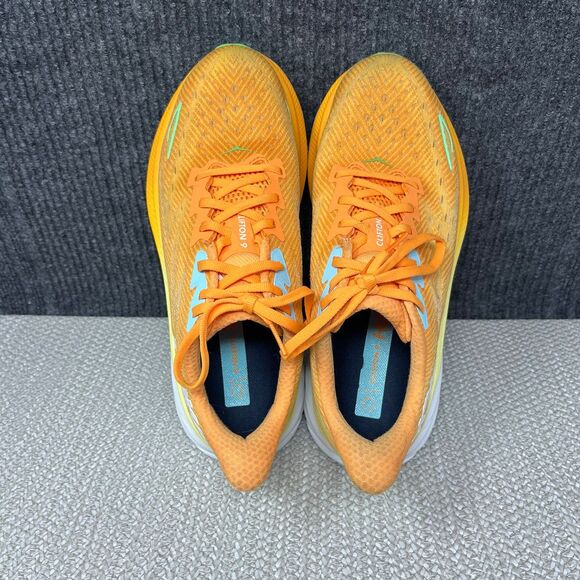 Hoka One One Clifton 9 Solar Flare Sherbet Orange Running Shoes Mens 8.5 D main image 5